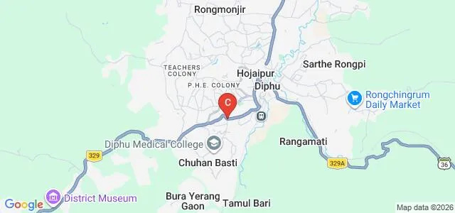 Diphu Medical College and Hospital, Diphu Map