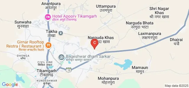 Sant Ramdas Institute of Science and Management, Tikamgarh Map