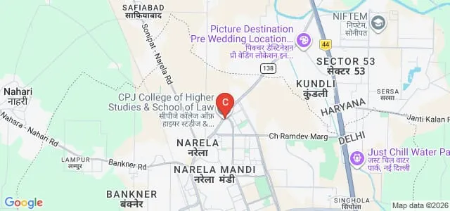 Chanderprabhu Jain College of Higher Studies and School of Law, Delhi Map