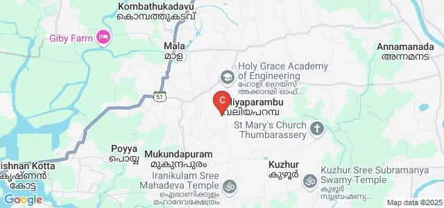 MET's School of Engineering, Thrissur Map