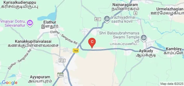 USP Arts and Science College for Women, Kodikurichi Map