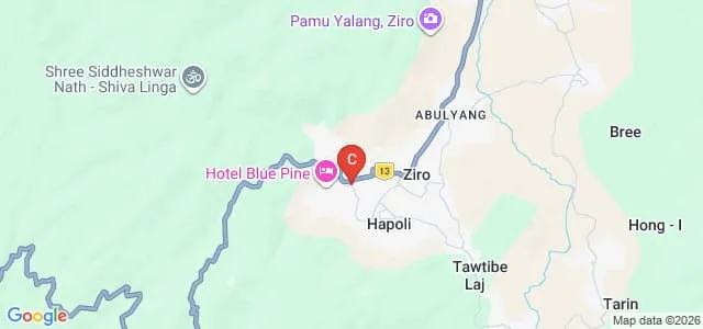 Mudo Tamo Memorial College, Ziro Map