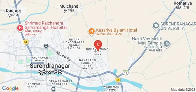 Shri CH Shah Mahila B Ed College, Surendranagar Map