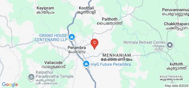 Silver Arts and Science College, Perambra Map