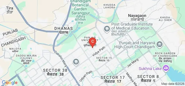 University School of Open Learning, Panjab University, Chandigarh Map