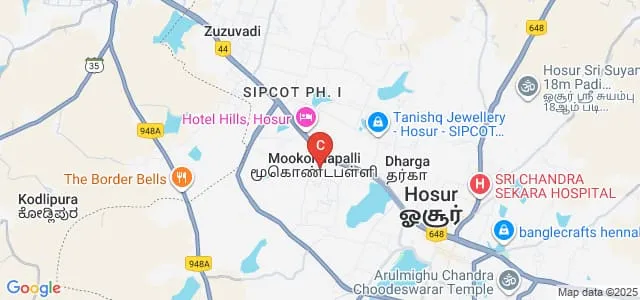 St Joseph's College of Arts and Science for Women, Krishnagiri Map