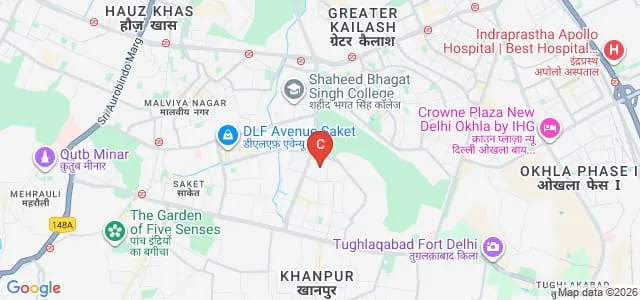 Madhubala Institute of Communication and Electronic Media, New Delhi Map