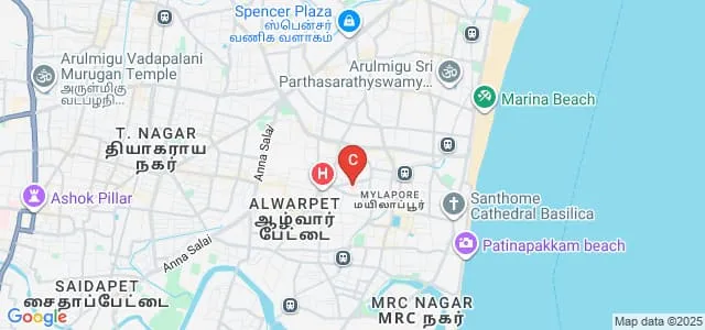 St Isabel's School of Nursing, Mylapor Map
