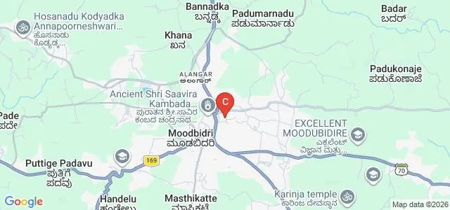 Sri Dhavala College, Moodbidri Map