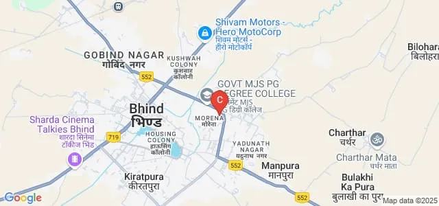 MJS Government Post Graduate College, Bhind Map