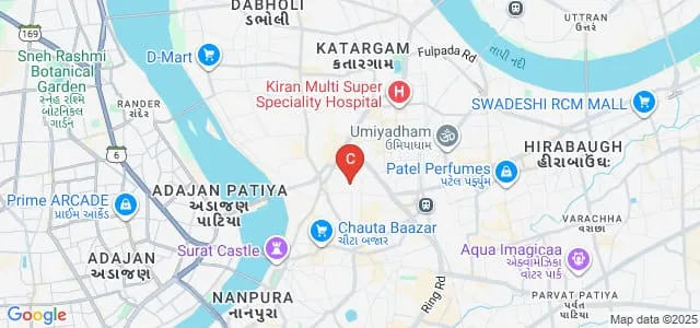 Sarvajanik College of Physiotherapy, Surat Map