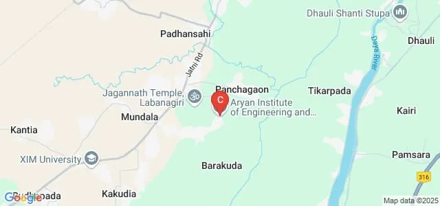 Aryan Institute of Engineering and Technology, Bhubaneswar Map