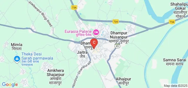 Saubhagyawati Bai Dani Mahila Mahavidyalaya, Dhampur Map