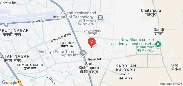Directorate of Distance Education, Suresh Gyan Vihar University, Jaipur Map