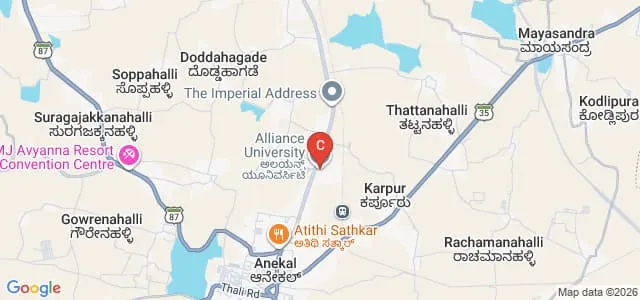 Alliance School of Management and Technology, Bangalore Map