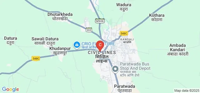 Bhagwantrao Shivaji Patil Mahavidyalaya, Amravati Map