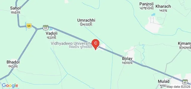 Vidhyadeep Institute of Nursing, Surat Map