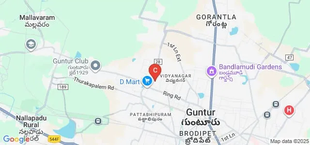 Jagarlamudi Chandramouli College of Law, Guntur Map