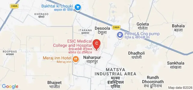 ESIC Medical College and Hospital, Alwar Map