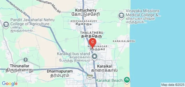 Arignar Anna Government Arts and Science College, Karaikal Map