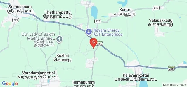 B Padmanabhan Jayanthimala College of Arts and Science, Srimushnam Map