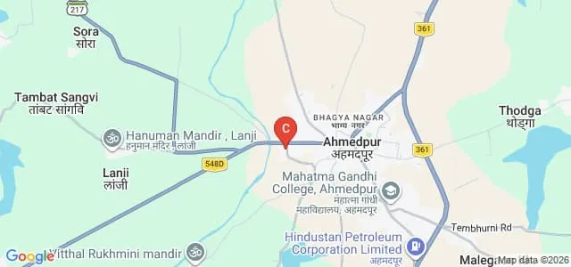 Dr Shivling Shivacharya Maharaj Pratishthan's College of Education, Ahmedpur Map