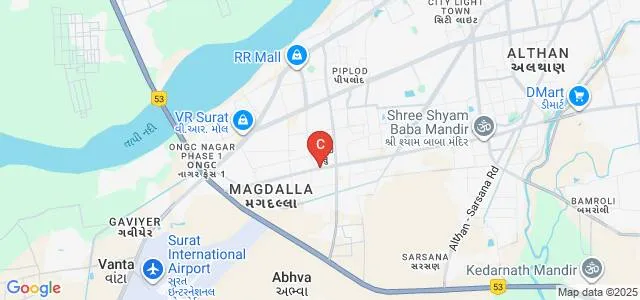 Mahavir Swami College of Engineering and Technology, Surat Map