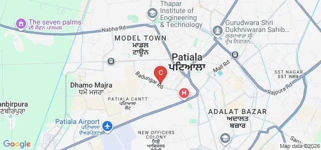 General Shivdev Singh Diwan Gurbachan Singh Khalsa College, Patiala Map