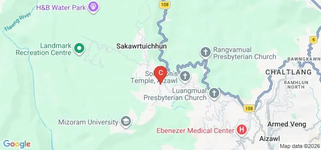 Aizawl College of Nursing, Aizawl Map