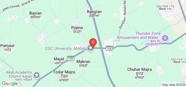 Chandigarh Pharmacy College, Jhanjeri Map