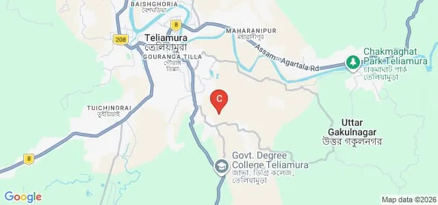 Government Degree College, Teliamura Map