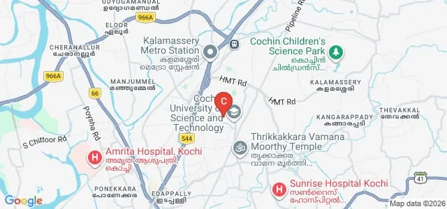 Department of Electronics, Cochin University of Science and Technology, Kochi Map