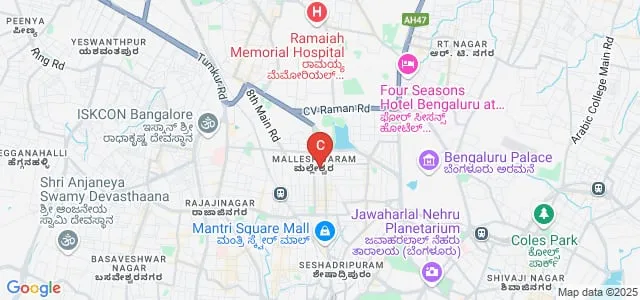 Malleswaram Ladies Association First Grade College For Women, Bangalore Map