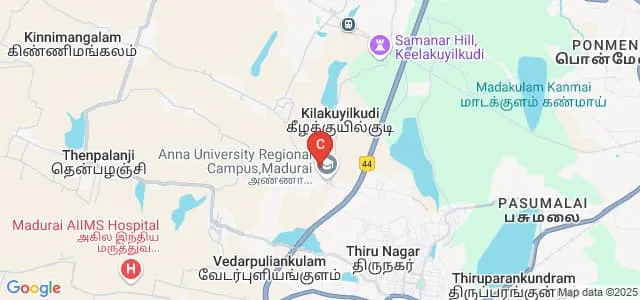 Mother Teresa Women's University Research and Extension Centre Madurai Campus, Keelakuilkudi Map
