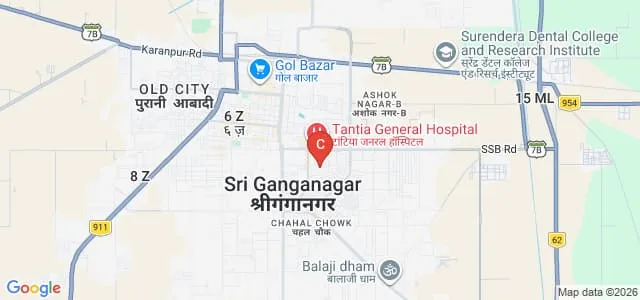Jubin Institute of Naturopathy and Yogic Science, Sri Ganganagar Map