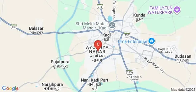 Vidush Somany Institute of Technology and Research, Kadi Map