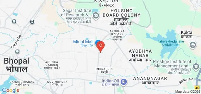 School of Law and Legal Studies, Sanjeev Agrawal Global Educational University, Bhopal Map