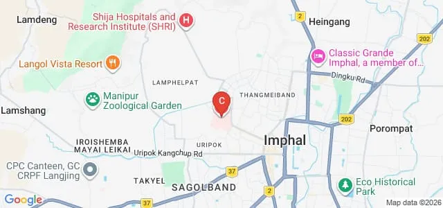 Regional Institute of Medical Sciences, Lamphelpat Map