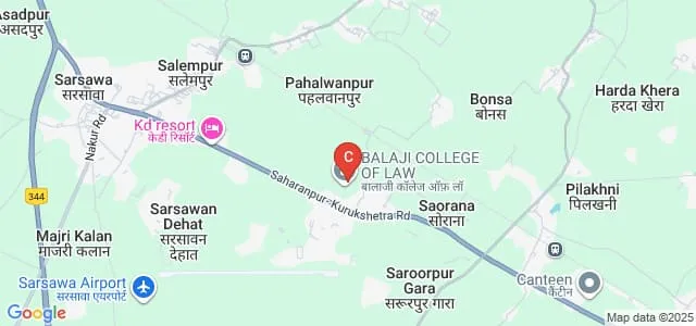 Balaji College of Law, Saharanpur Map