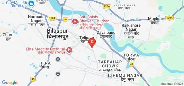 Institute of Advanced Studies in Education, Bilaspur Map