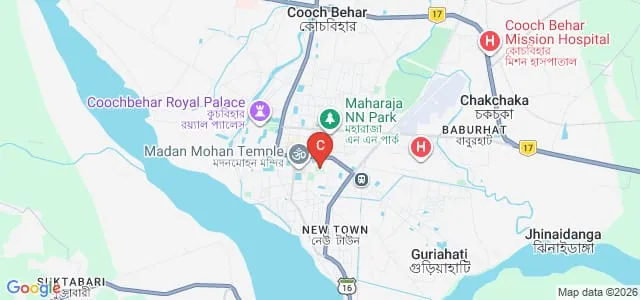 Acharya Brojendra Nath Seal College, Cooch Behar Map
