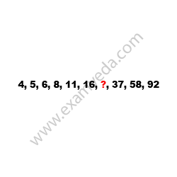 Missing Number Finding mcq question image