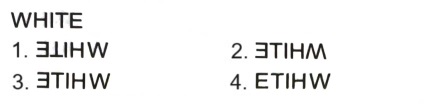 Mirror Images mcq question image
