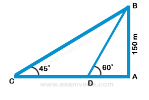 Height and Distance mcq solution image