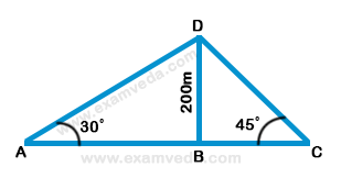 Height and Distance mcq solution image