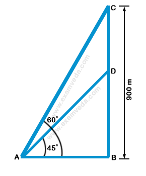 Height and Distance mcq solution image Height and Distance mcq solution image