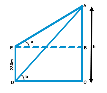 Height and Distance mcq solution image