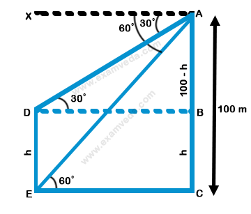 Height and Distance mcq solution image