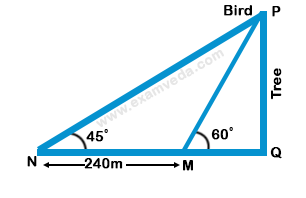Height and Distance mcq solution image