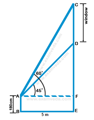 Height and Distance mcq solution image